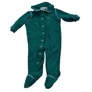 Vintage Izod Lacoste Green Terry Sleeper 19-27 lbs